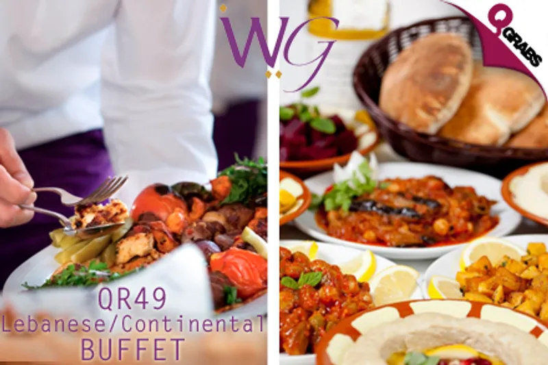 For QR49 relish a sumptuous Lebanese Buffet at Wafi Gourmet. Sahtein! (QR130 Value)